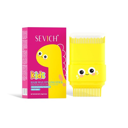 SEVICH Kids Hair Wax Styling Stick - Ergonomic Comb for Smooth Finish | 15g Natural Plant Extracts