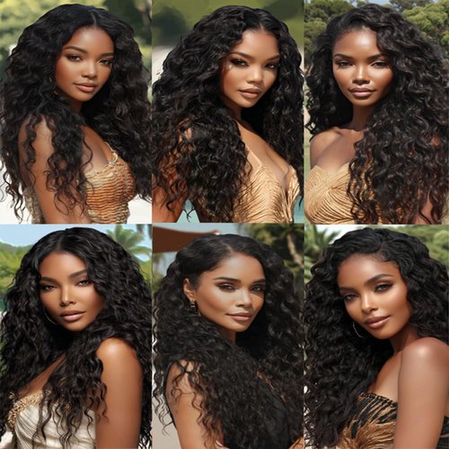 BilltiiWW Deep Wave Bundles Natural Black 8 10 12 Inch Brazilian Loose Deep Bundles Human Hair Soft and Silky for Women