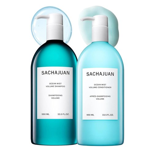 SACHAJUAN Ocean Mist Volume Shampoo & Conditioner Set - Lightweight Hydration with Ocean Silk Technology & Vegetable Proteins | Vegan & Paraben-Free
