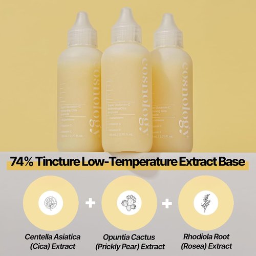 COSNOLOGY K-Beauty Ampoule - Niacinamide, Vitamin C, E & Glutathione for Dark Spots | Hydrating & Anti-Aging, 2.7 fl. oz (80 ml)