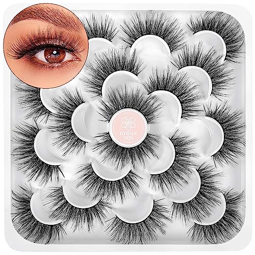 False Eyelashes 6D Fluffy Mink Lashes Pack - 09-19mm Reusable Cat Eye Style