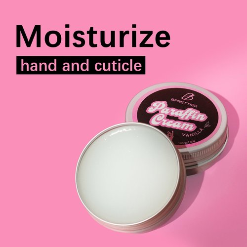 BPrettier Cold Paraffin Wax Cream for Hands and Feet, Shea Butter Cuticle Balm, Vanila Scent Home Spa, No-Heat Moisturizing Mask