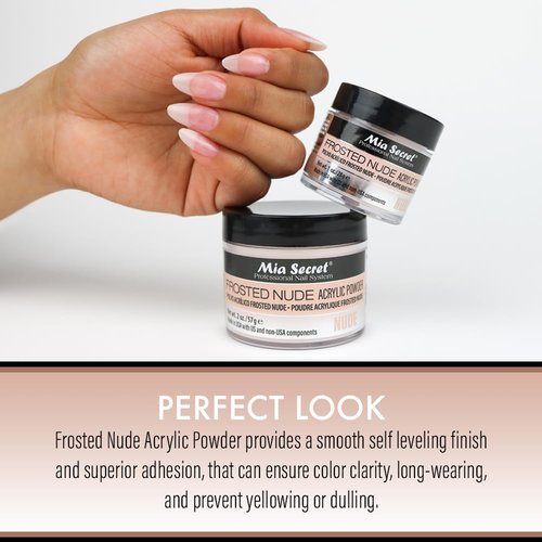 Mia Secret Frosted Nude Acrylic Powder - Made in USA | Available in Multiple Sizes (1 oz.)