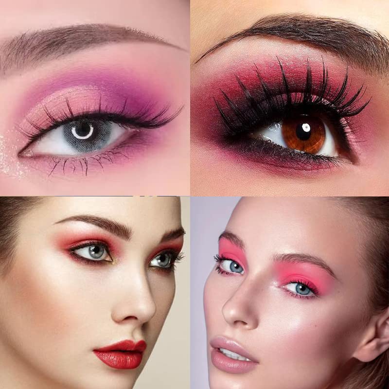 Pink Eyeshadow Palette - 16 Colors Matte & Glitter Korean Makeup Set