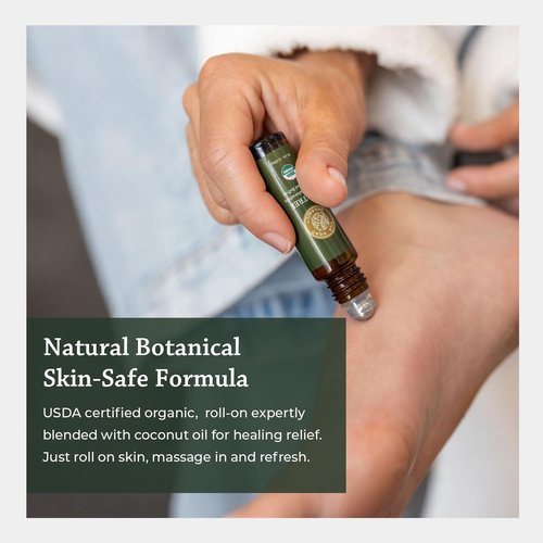 Silk Road Organic Tea Tree Essential Oil Roll-On | 100% Pure USDA Certified for Healthy Skin & Nail Care - 10 ml