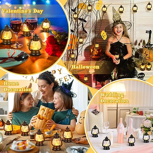 Mini Lanterns Set - 36 Black 4-Inch Decorative Candle Lanterns for Home & Party