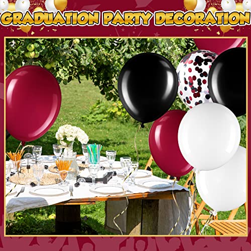 Balloon Kit 60 Pcs Latex Halloween Balloons Black Red White Confetti Decorations