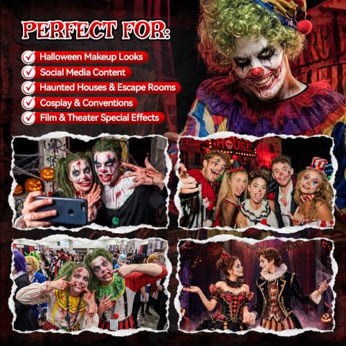 Halloween SFX Clown Makeup Kit with Fake Blood & Accessories - Variation SFX05