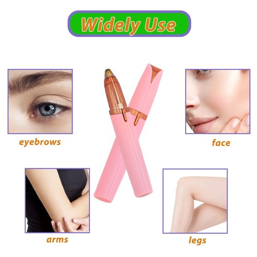 LiXiongBao USB Rechargeable Portable Electric Eyebrow Trimmer Pen for Women,Painless Precision Eyebrow Hair Remover, Safe Eyebrow Shaver Razor Tool for face Leg Lip Armpit Hand(Pink)