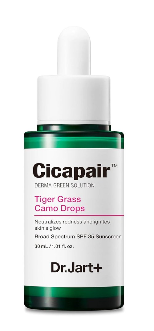 Dr.Jart+ Cicapair Tiger Grass Camo Drops - Tinted Serum SPF 35 with Centella Asiatica | Korean Skin Care Makeup Hybrid, 1.01 Fl Oz