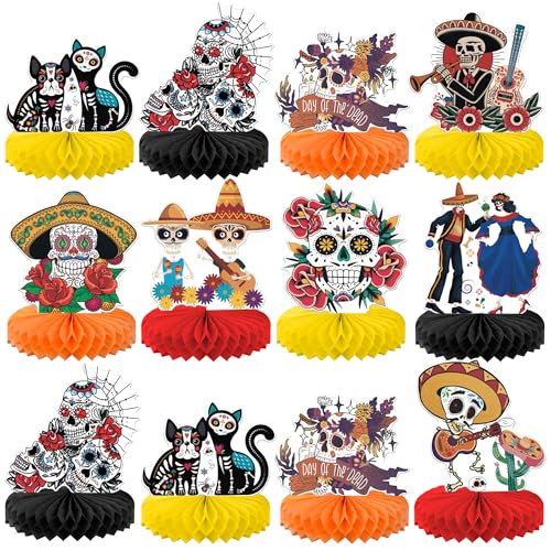 Day of The Dead Centerpieces Pack of 12 Halloween Table Decor