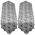 2pcs Halloween Lace Table Runner 18x72 Inches Black Spider Web Decor