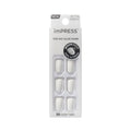 KISS imPRESS Press-On Nails - No Glue, Frosting White, Short Squoval Shape, 30 Nails & Accessories Included