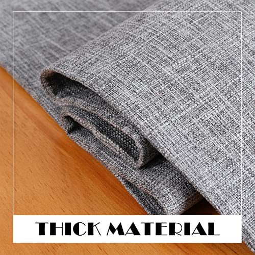 Farmhouse Burlap Cotton Linen Table Runner - Grey, 12x82 Inch