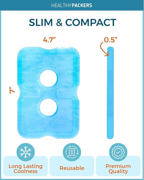 Healthy Packers Ice Packs - Long-Lasting Reusable Cool Packs for Lunch Boxes & Coolers | Ideal for Beach, Camping & Fishing