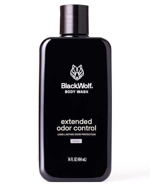 Black Wolf Deodorizing Body Wash for Men - Long-Lasting Hydrating Shower Gel | Clean Agave Scent