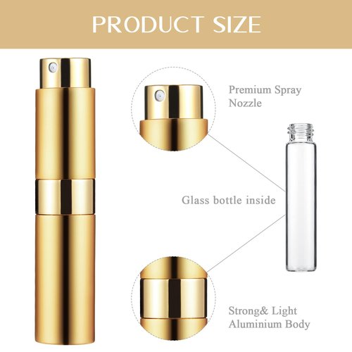 Tessco for you 21 Pcs 8ml Travel Refillable Perfume Bottles Mini Cologne Perfume Spray Bottle Empty Pocket for Travel and Outgoing Pocket Cologne Sprayer