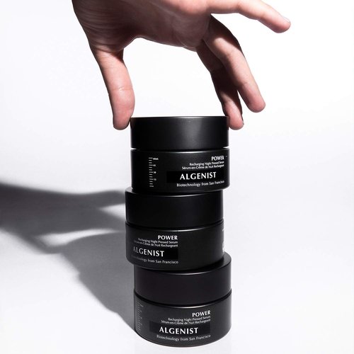 Algenist POWER Recharging Night Pressed Serum - Overnight Treatment to Refine Dull, Uneven Texture with Algae, Collagen & Coconut Water - Non-Comedogenic & Hypoallergenic (2 oz)