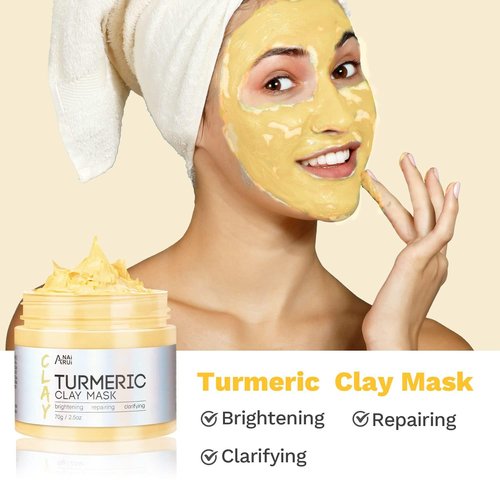 ANAI RUI Face Mask Set - Turmeric Clay, Green Tea & Dead Sea Mud Masks for Oily Skin | Spa Gift Set for Women & Teens, 2.5 oz Each