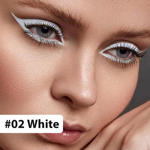 Evpct White Gel Glitter Eyeliner Pencil Set - Waterproof & Smudge-Proof | Perfect for Eye Makeup