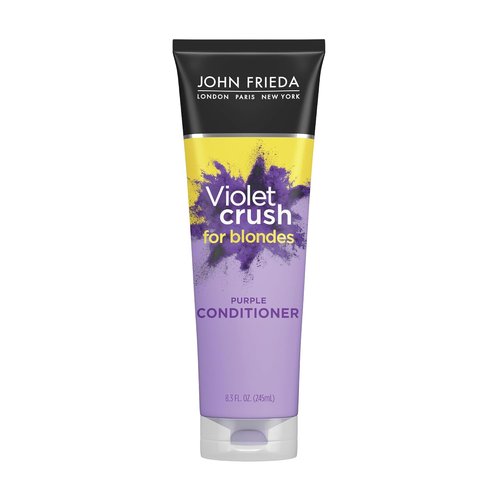 John Frieda Violet Crush Purple Conditioner - Neutralizes Brassy Tones for Cooler Blonde - 8.3 Oz