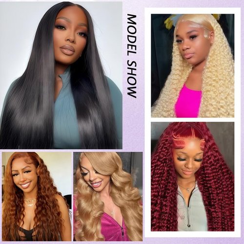 Deep Wave Human Hair Bundles 8 10 12 Inch Black 3 Bundles Deals for Black Women Virgin Human Hair 12A Double Weft Quick Brazilian Hair Weave