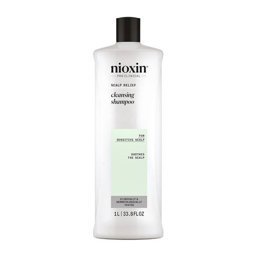Nioxin Scalp Relief Cleansing Shampoo - Soothes & Hydrates Sensitive Scalps | Aloe Vera & Vitamin E Infused