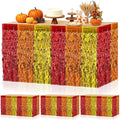Fall Style Metallic Table Skirts Set - Thanksgiving Party Decorations, 4 Pack