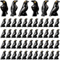50 Pcs Mini Resin Black Raven Bird Figurines Halloween Decor Tiny Crow Decorations