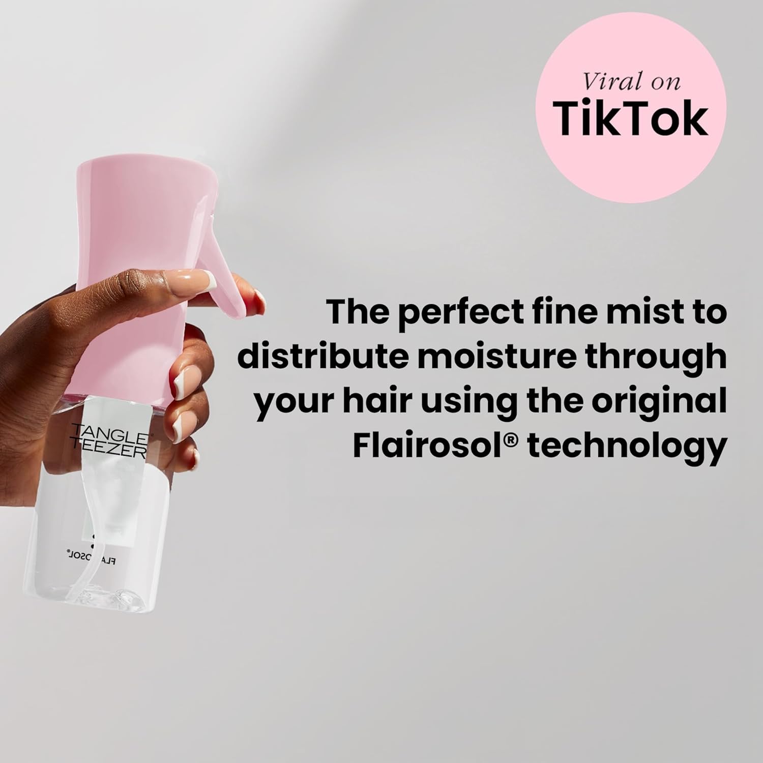 Tangle Teezer Mini Ultimate Detangler Hairbrush & Travel-Size Spray Bottle Duo | Millennial Pink, All Hair Types