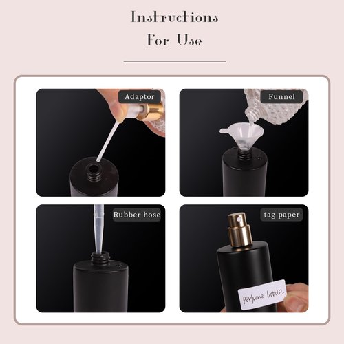 Gsteng 2pcs 50ml Glass Spray Bottle for Perfume,Refillable Travel Perfume Atomizer Bottles,Black Portable Cologne Atomizer Empty Bottle.(Black)