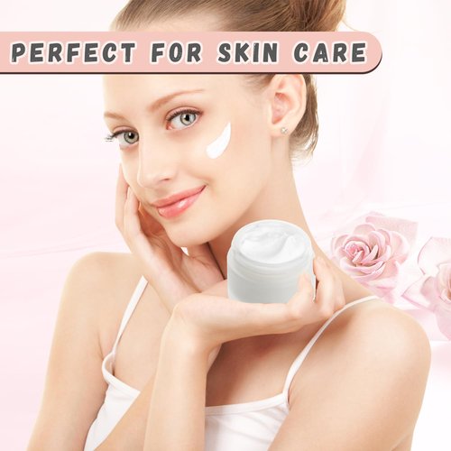 8 Pcs 60g/2oz Cream Jars Glass Cosmetic Containers Empty Glass Sample Jars with Leakproof Lids for Makeup Lotion Eye Creams Scrub Home Travel - Frosted