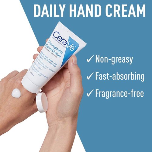 CeraVe Therapeutic Hand Cream - Hydrating Formula With Hyaluronic Acid & Niacinamide | 3 Ounce