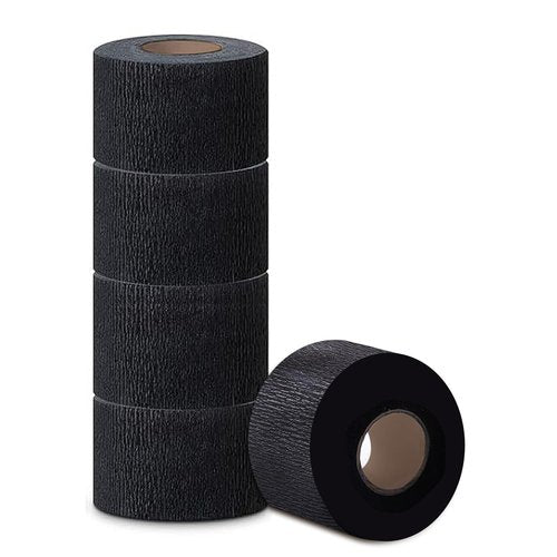 Feisate Neck Strips Barber Accessories Professional, Barber Supplies 5 Rolls & 500 Strips, Disposable Barber Neck Strip, Barber Neck Tape for Hair Cutting, Barber Shop Stuff, Black