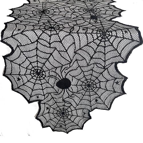 Halloween Decorations Set with Spider Webs Bats and Table Covers - Indoor Party Supplies