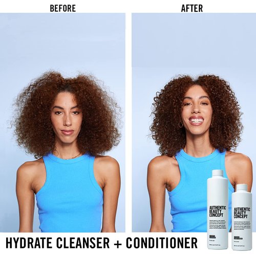 Authentic Beauty Concept Hydrate Cleanser - Moisturizing Shampoo for Normal to Dry or Curly Hair | Vegan & Sulfate-Free
