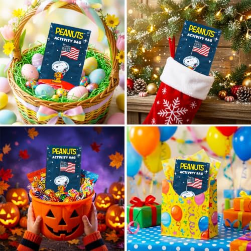 Peanuts Party Favors Set - 8 Mini Snoopy Activity Packs for Kids