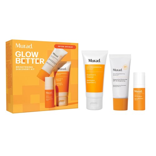 Murad Brighten Trial Kit – Vitamin C Skincare Set for Brighten & Even Tone - Travel-Friendly Kit for Radiant, Even-Toned Skin (3-Piece Glow Better Kit)