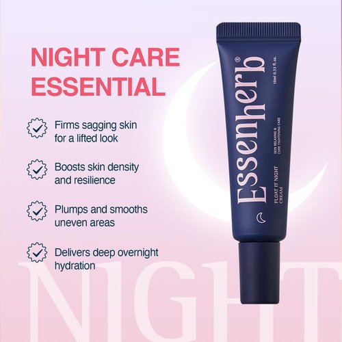 ESSENHERB Day to Night Routine Program, Travel Size Set Deep Hydration Day cream with Tocopherol(0.34fl oz)+Anti Wrinkle Night Cream with Retinol & Collagen(0.34fl oz), Vegan, Korean Skin Care