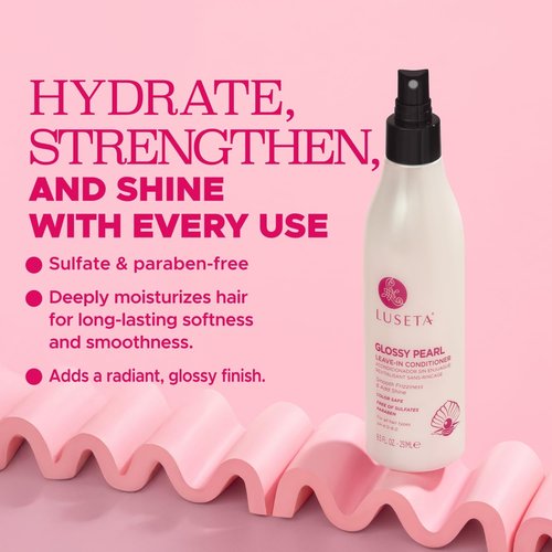 Luseta Glossy Pearl Leave-In Conditioner - Moisturizes & Hydrates Hair, Adds Shine | 8.5oz