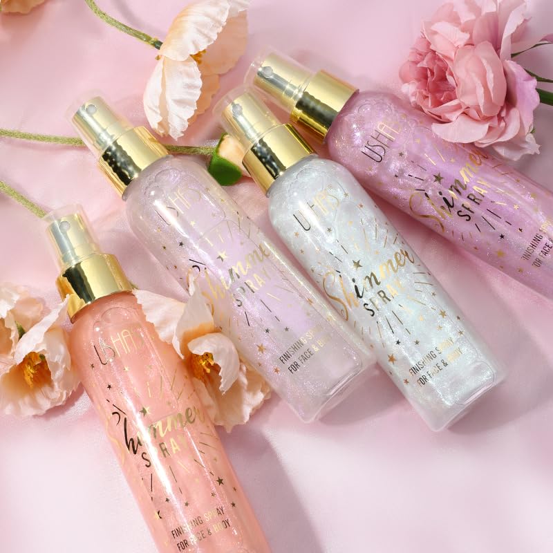 Body Glitter Spray Large Bottle - Shimmering Temporary Body & Face Highlight for Festivals