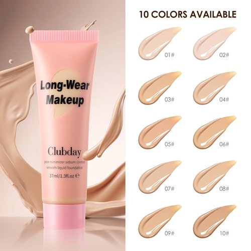 Regine Switzerland Long-Wear Liquid Foundation - Pore Minimizer & Sebum Control, Oil-Free Matte Finish, 37ml