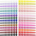 Maitys 720 Pieces 30 Sets Medium Square False Nails Artificial Ballerina Glossy Press on Nails Solid Color Coffin Fingernail for Women Girls Accessories(Retro Colors)