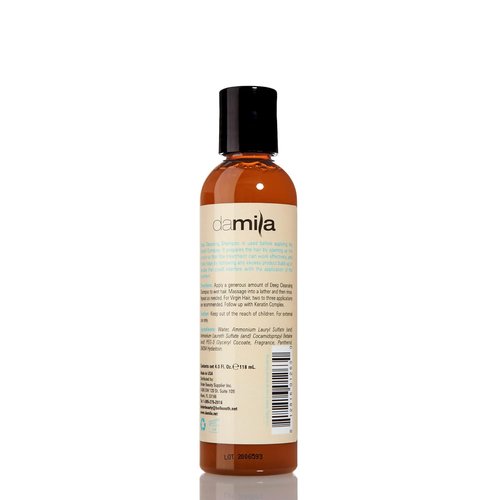 Damila Deep Cleansing Shampoo - Clarifying Formula for All Hair Types - Removes Residue & Product Build-Up (4 Fl Oz)