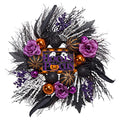 Halloween Wreath for Front Door - 20 Inch Fall & Holiday Decor with Pumpkins, Skulls, Ghost Sign