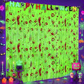 Halloween Bloody Handprint Backdrop Decoration 6.6ft UV Glow-In-The-Dark