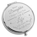Gevody Bonus Daughter Gifts - Folding Makeup Mirror for Stepdaughter, Adopted Daughter or Mom's Gift - Perfect for Birthdays, Christmas or Graduation