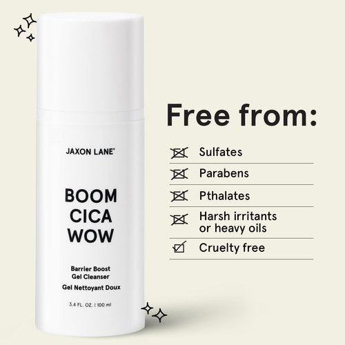 Centella Face Wash for Men Skin Care: BOOM CICA WOW Mens Face Wash Korean Barrier Boost Hydrating Gel Cleanser for Oily, Dry, Acne Prone Skin, Unisex Daily Facial Cleanser, Hyaluronic Acid & Green Tea