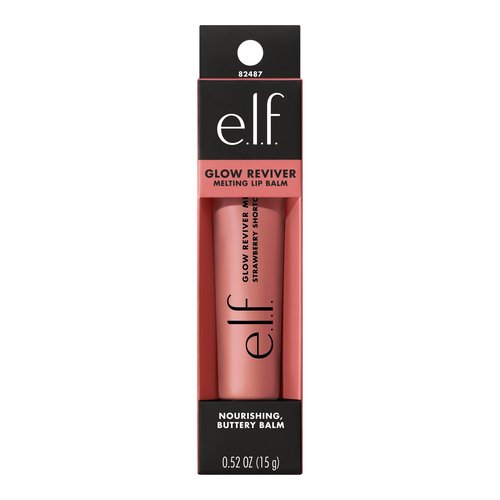 e.l.f. Glow Reviver Melting Lip Balm, Hydrating Tinted Lip Balm For A Glossy Finish & Soft, Supple Lips, Vegan & Cruelty-Free, Strawberry Shortcake