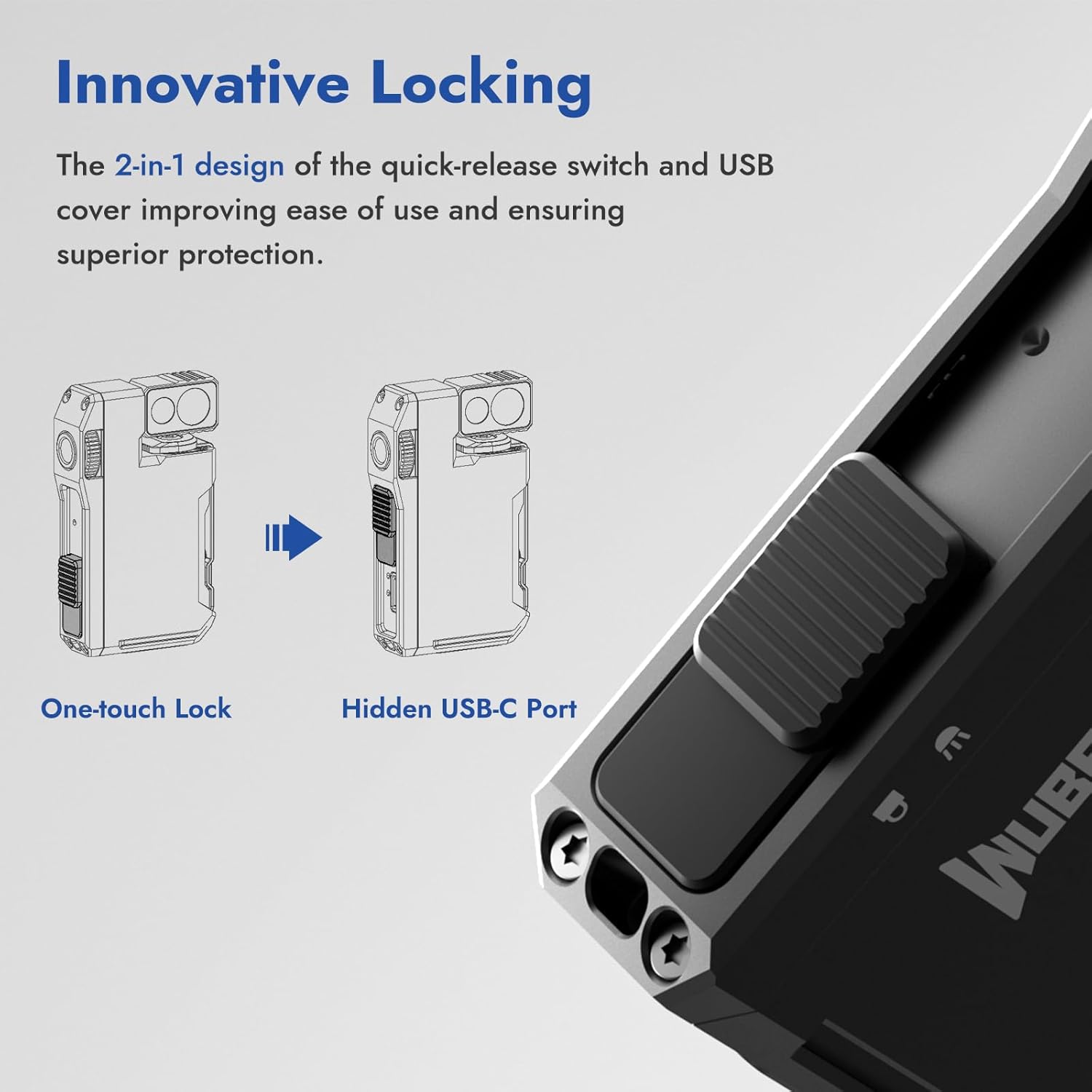 WUBEN G5 Rechargeable EDC Flashlight - 400 Lumens Mini Flashlight with RGB Light | Portable Keychain for Emergencies (Black)